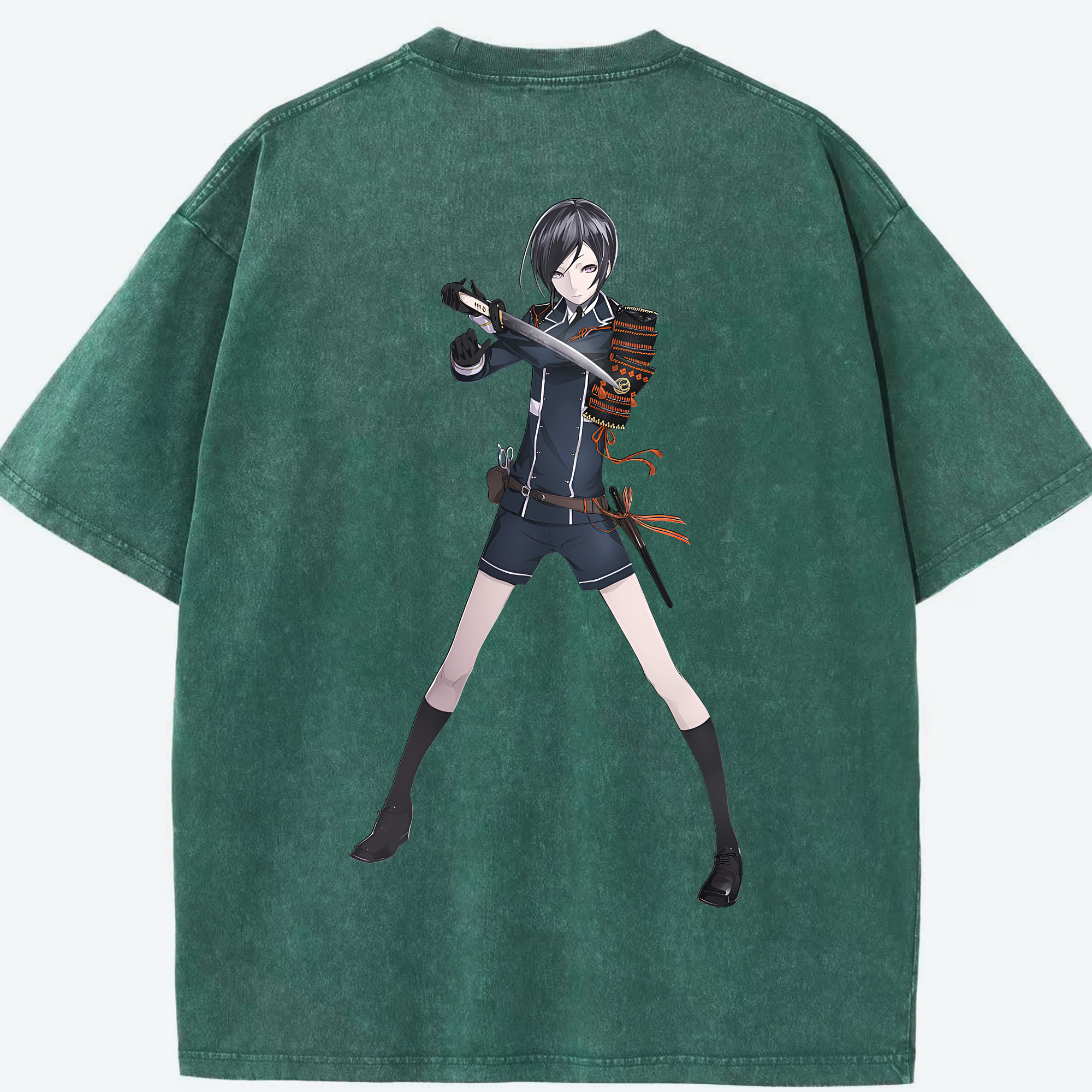 （画像用） 刀剣乱舞 Touken Ranbu 綿100% ヴィンテージ風 半袖Tシャツ（背面プリント）